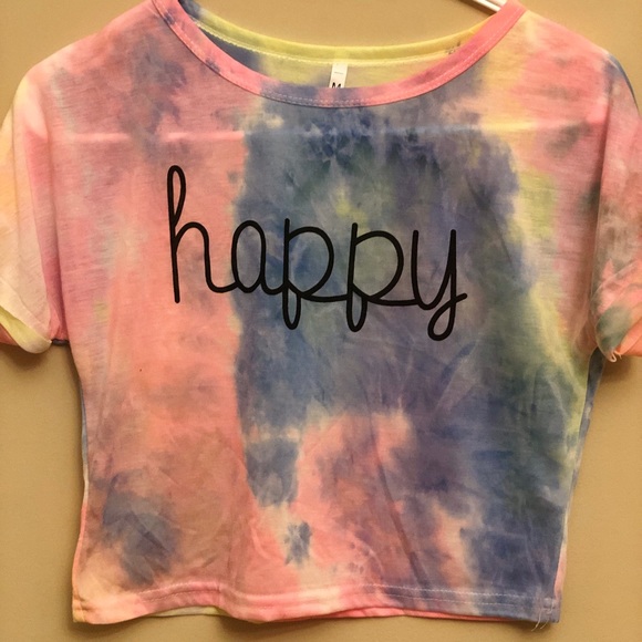 Tie dye print crop tee - Picture 1 of 2